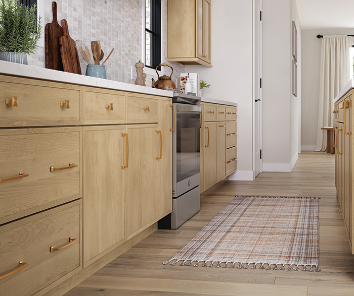 Transitional Woodtone Kitchen Cabinets