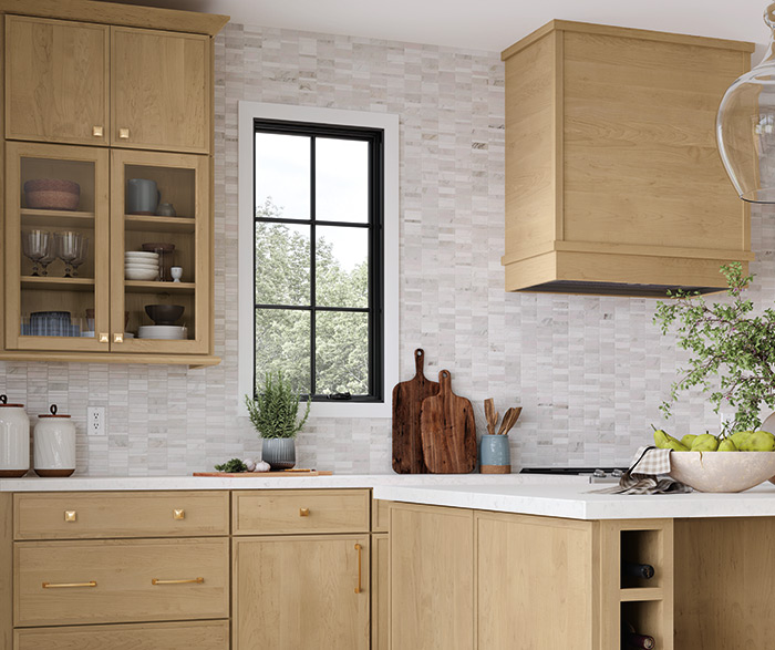 Transitional Woodtone Kitchen Cabinets